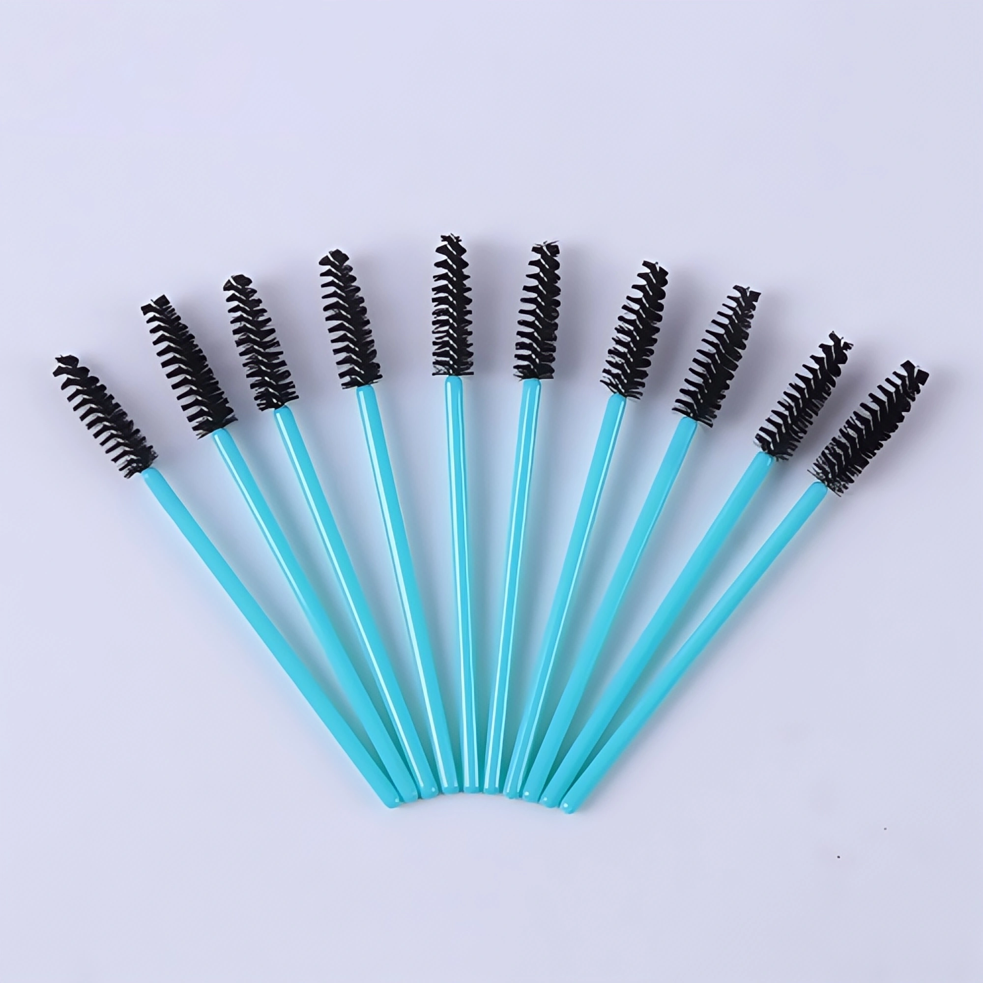 50個入りまつげエクステブラシ｜スパイラルアイブロウブラシ｜使い捨てカラークリスタルロッドまつげブラシ｜美容まつげブラシ｜卸売