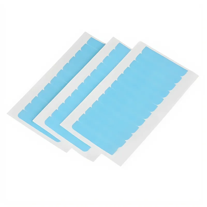 シームレスヘアエクステンション用両面粘着テープ（ウィッグ用青粘着テープ、4x0.8cm）