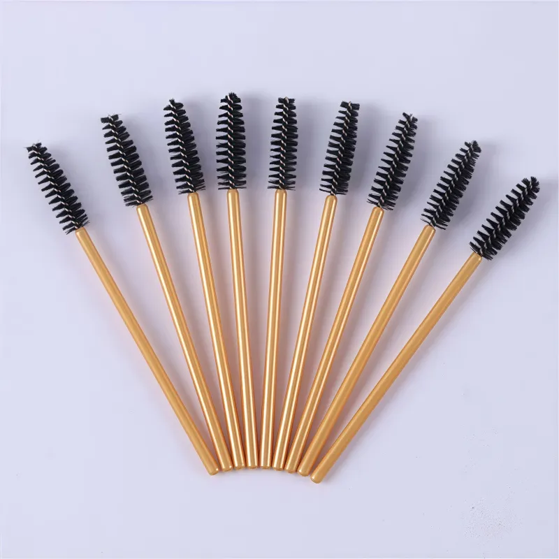 50個入りまつげエクステブラシ｜スパイラルアイブロウブラシ｜使い捨てカラークリスタルロッドまつげブラシ｜美容まつげブラシ｜卸売