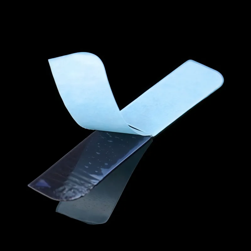 シームレスヘアエクステンション用両面粘着テープ（ウィッグ用青粘着テープ、4x0.8cm）