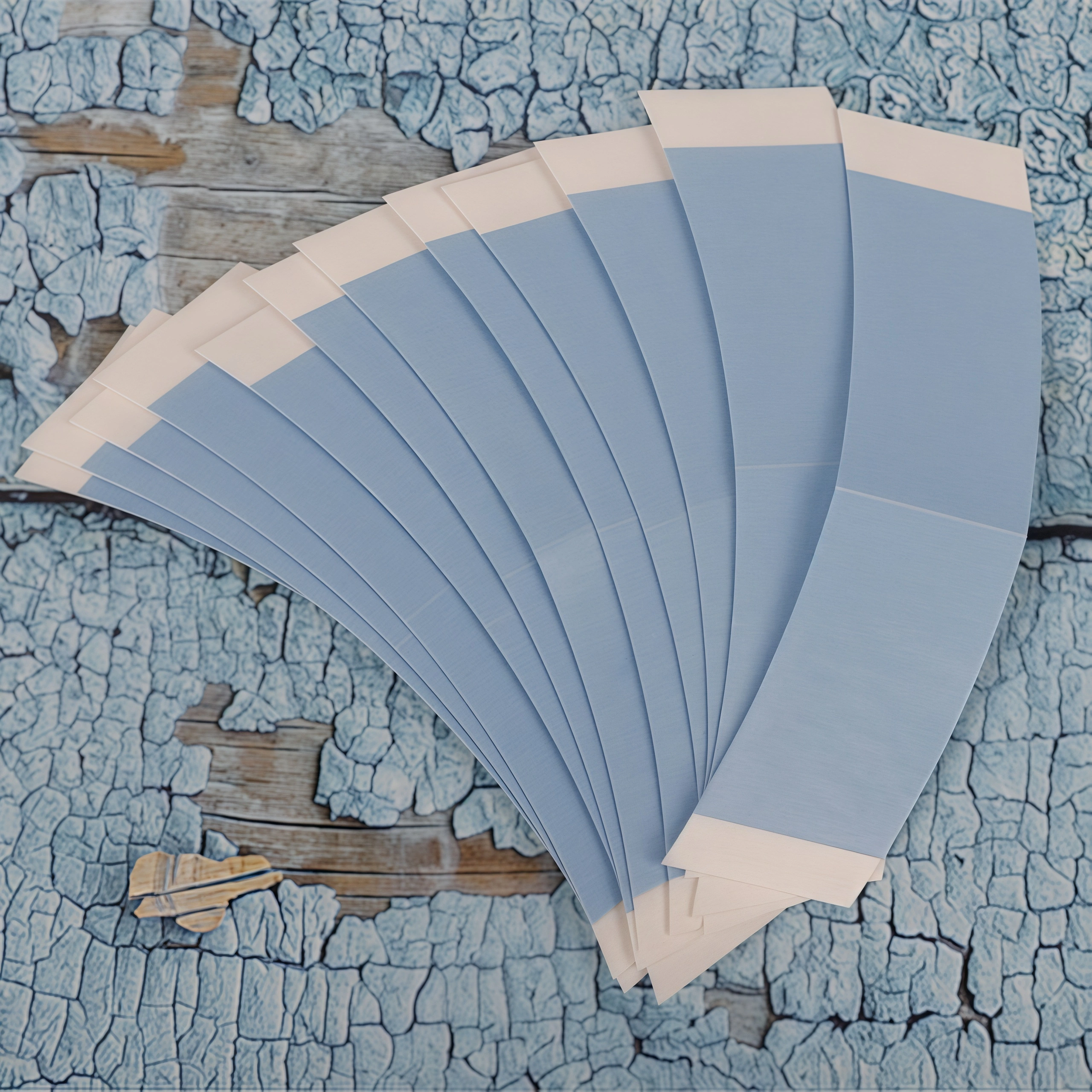 青い両面接着ウィッグヘア交換フィルム｜織りヘア交換ウィッグ｜両面接着フィルムレースヘアブロックフィルム