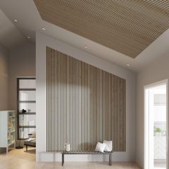 Rustic Natural Oak Slat Panel