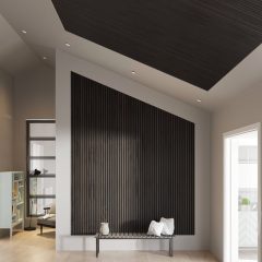 Rustic Smoked Oak Slat Panel