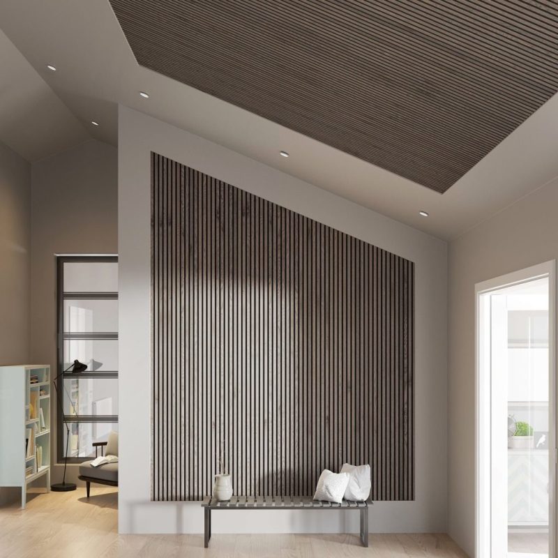 Rustic Grey Oak Slat Panel