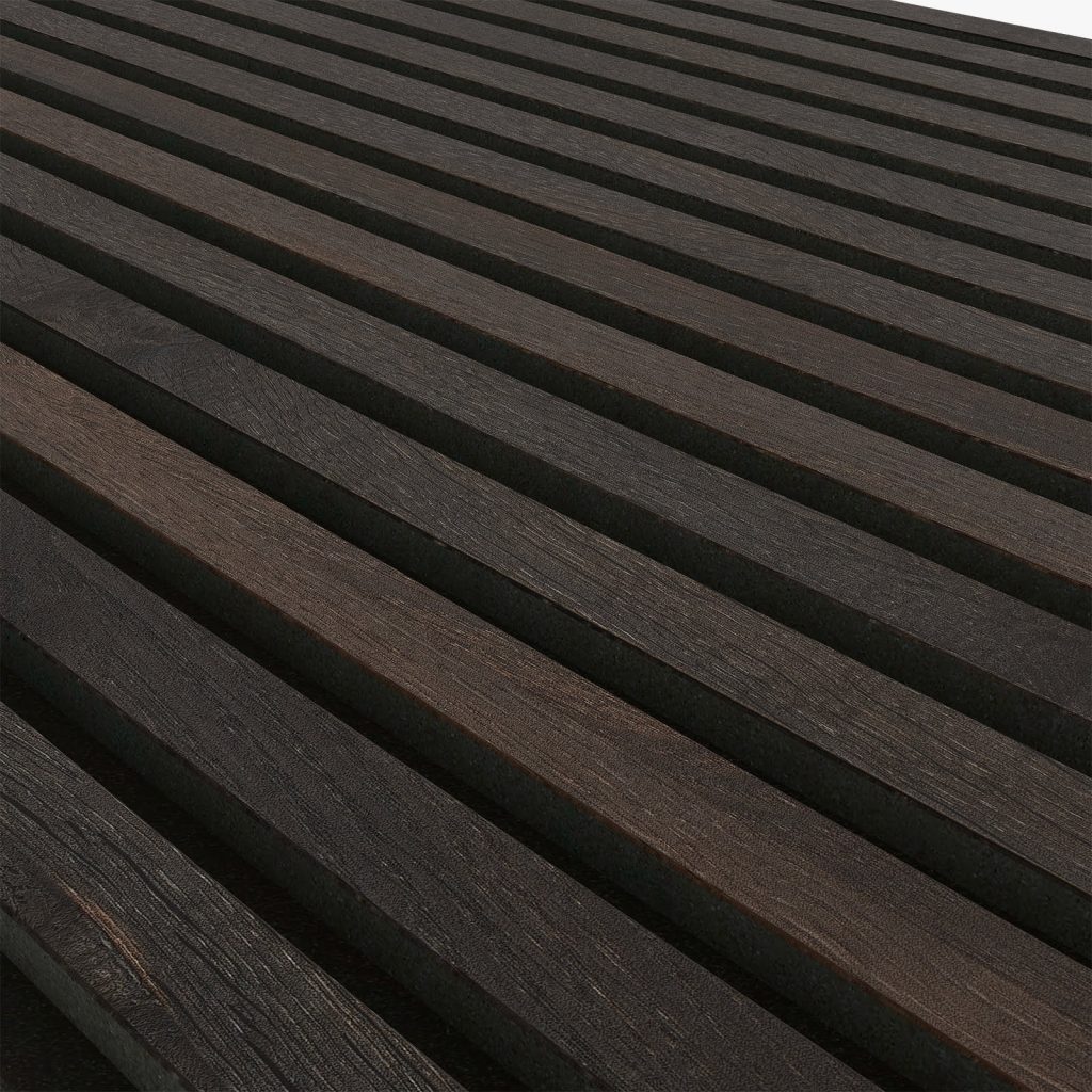 Rustic Smoked Oak Slat Panel