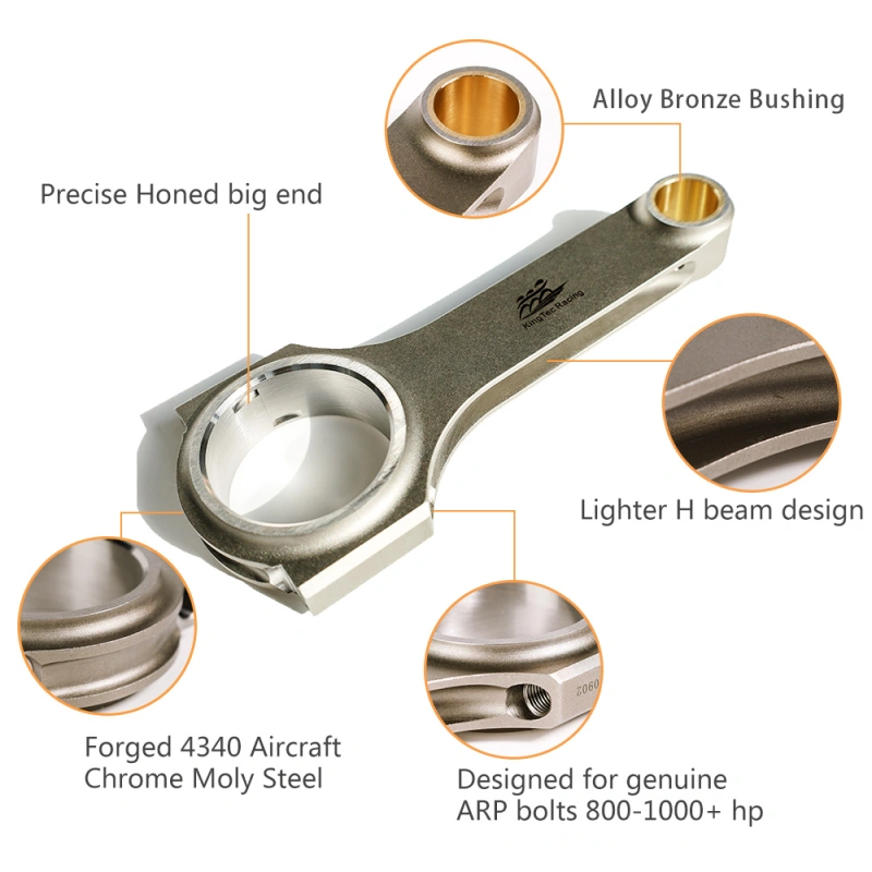 KingTec Racing engine internals custom 4340 steel con rod piston factory forged pistons connecting rod price