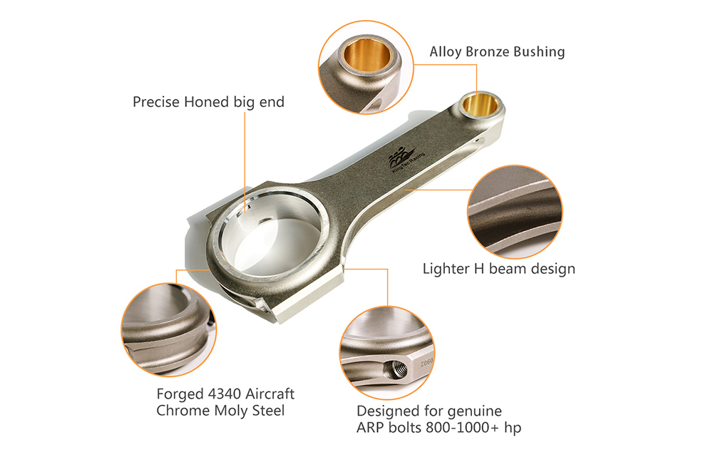 Porsche 944 performance forged 4340 H beam connecting rods