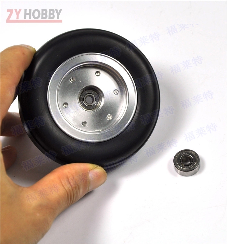 1pcs 2.75 inch Rubber Wheel With Aluminum Hub D70*H22mm Hole Diameter 4mm For RC Models