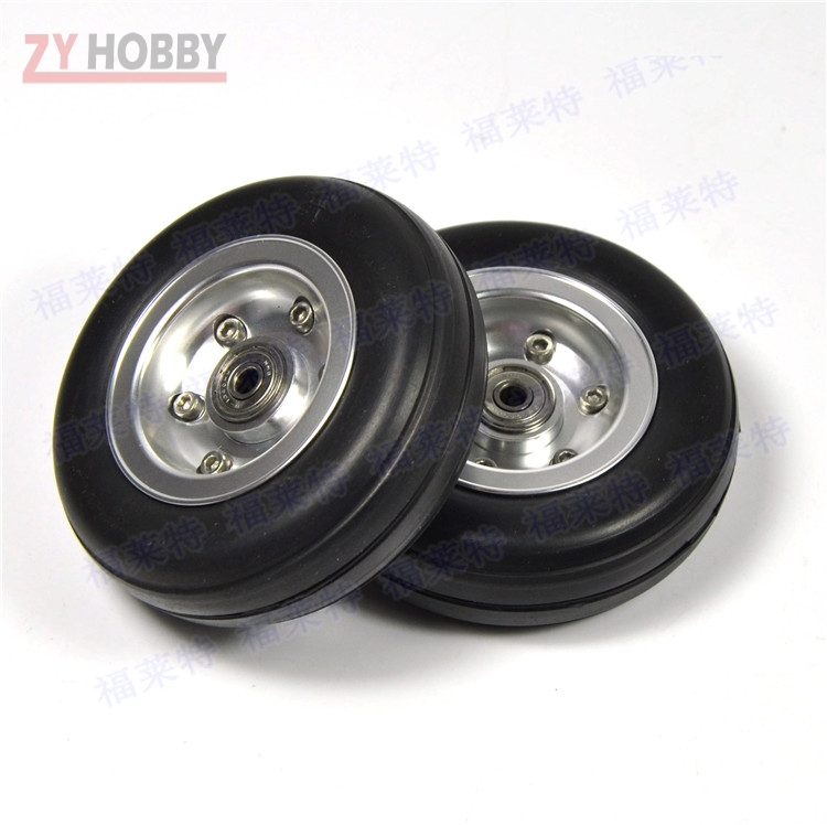 1pcs 2.75 inch Rubber Wheel With Aluminum Hub D70*H22mm Hole Diameter 4mm For RC Models