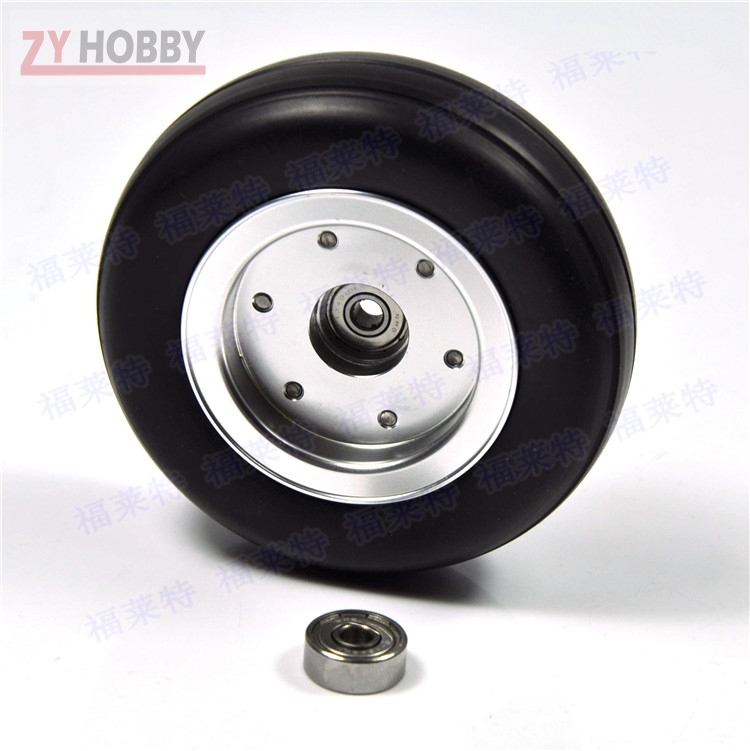 1pcs 2.75 inch Rubber Wheel With Aluminum Hub D70*H22mm Hole Diameter 4mm For RC Models