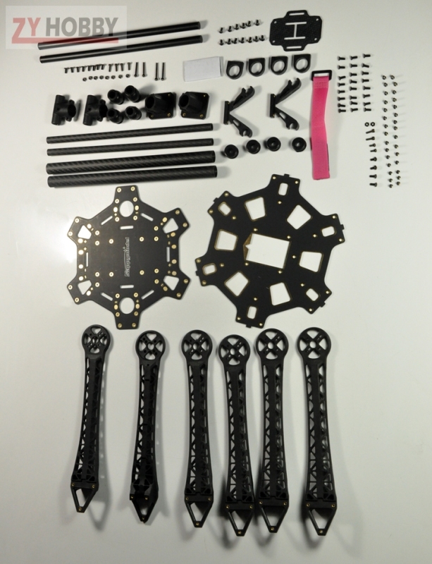 1 Set HMF S550 S550Pro Hexcopter Frame 6-Axis For FPV MiniS800 FPV KIT With Carbon Fiber Landing Gear Skid PCB Central Plate