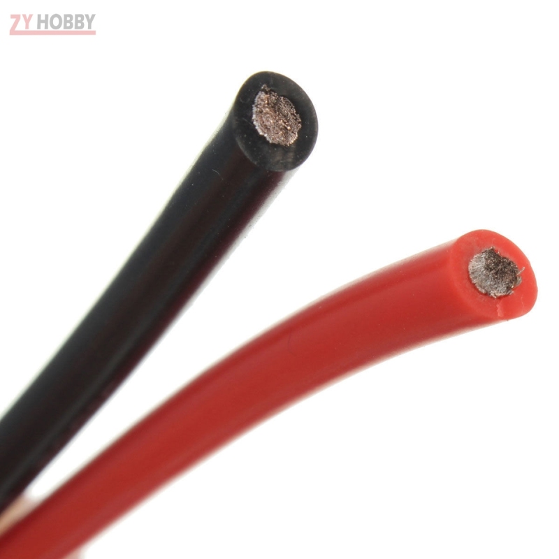 14AWG Silicone Wire Flexible Stranded Copper Cables - (1m red 1m Black)