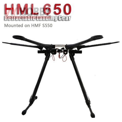 HML650 650 Retractable Carbon Fiber Landing Gear Skid for S550 Tarot 650 HML Quick Install
