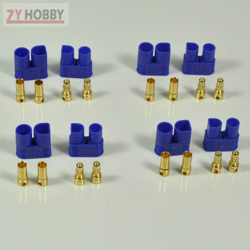 4 Sets EC3 3MM Female Male Gold Plated Bullet Connector Plugs For RC Battery