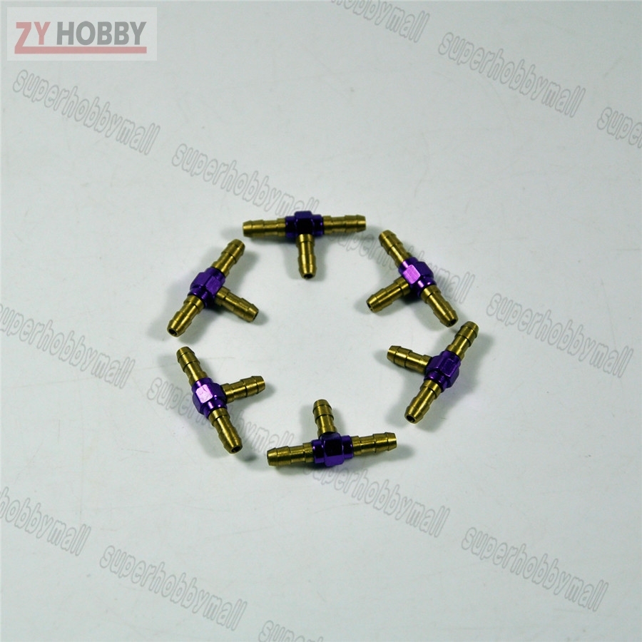 1pc Metal 3 Way T Shape Tee Joint Fuel Hose Valve Joiner For Nitro Gas RC Car Airplane Parts