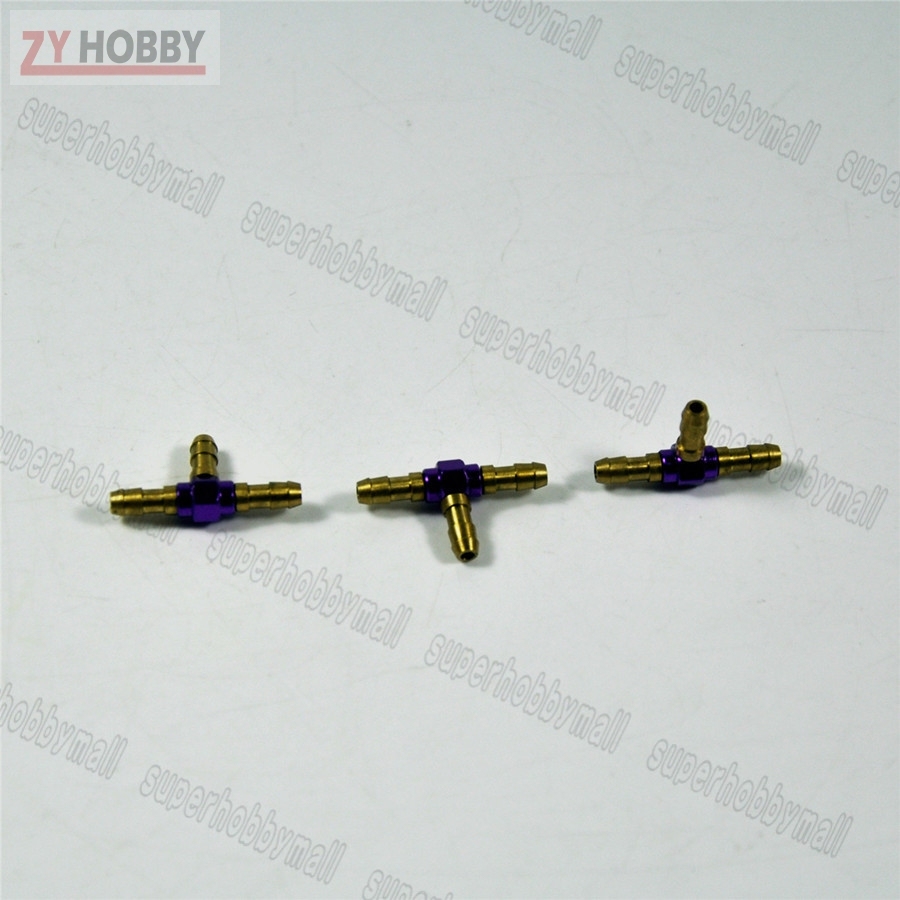1pc Metal 3 Way T Shape Tee Joint Fuel Hose Valve Joiner For Nitro Gas RC Car Airplane Parts