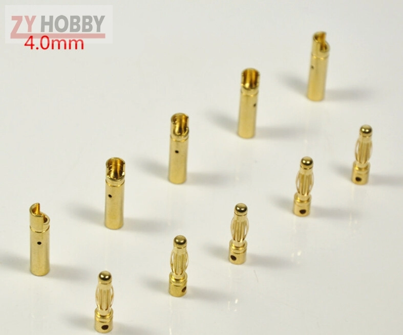 10 Pairs Gold Plated Male and Female Bullet Connector (2mm~8mm)