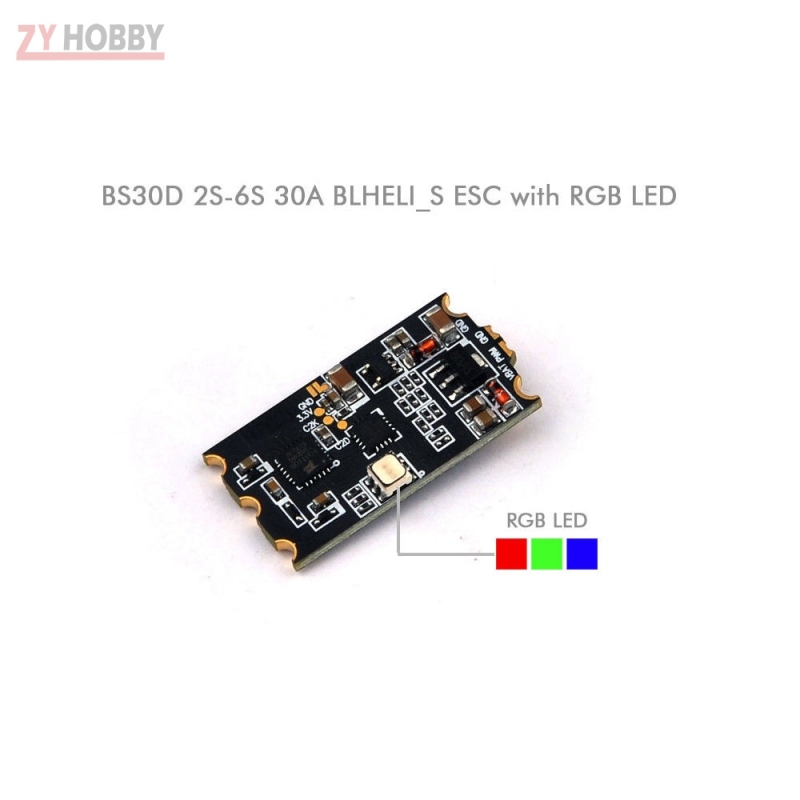 BS30D BLHeli-S 30A 2-6S ESC with RGB LED Dshot for FPV Racing Drones