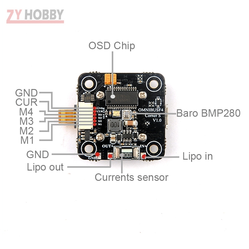 Omnibus F4 Corner Nano Flight Controller Build-In OSD