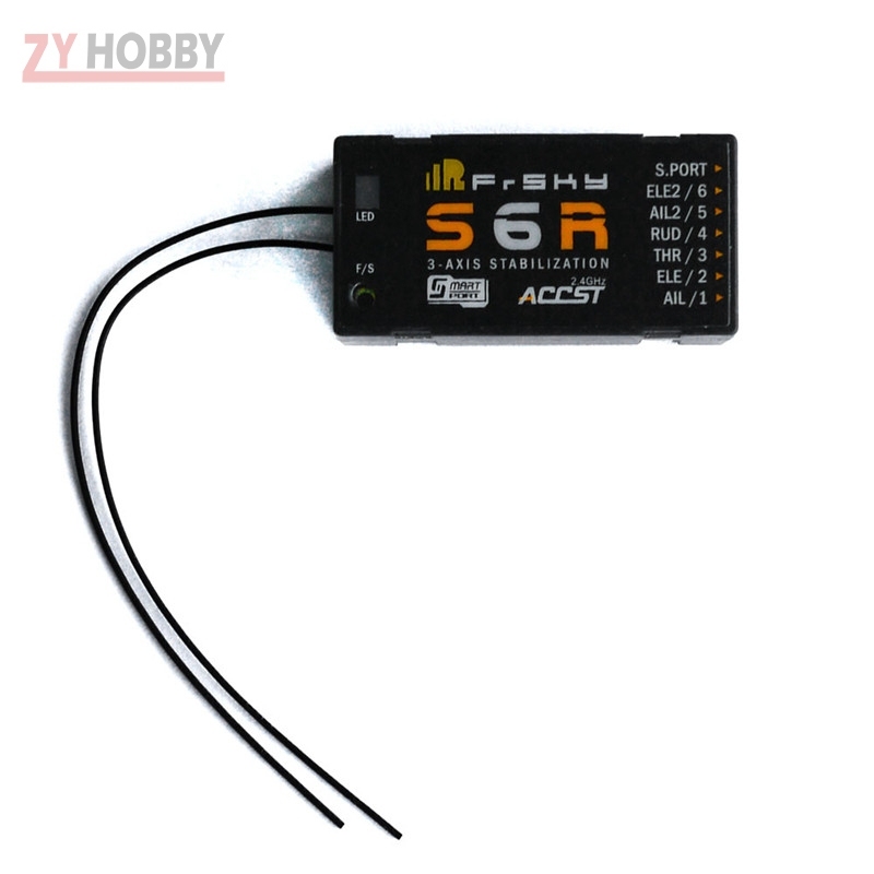 FrSky S6R 6ch Receiver w/ 3-Axis Stabilization  Smart Port Telemetry