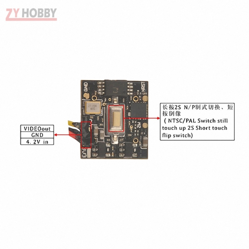 HC48E 5.8G 48CH 25mw/200mw switchable VTX &amp;amp; 600tvl FPV Cam 2s-4s for 90-160 quadcopter drone