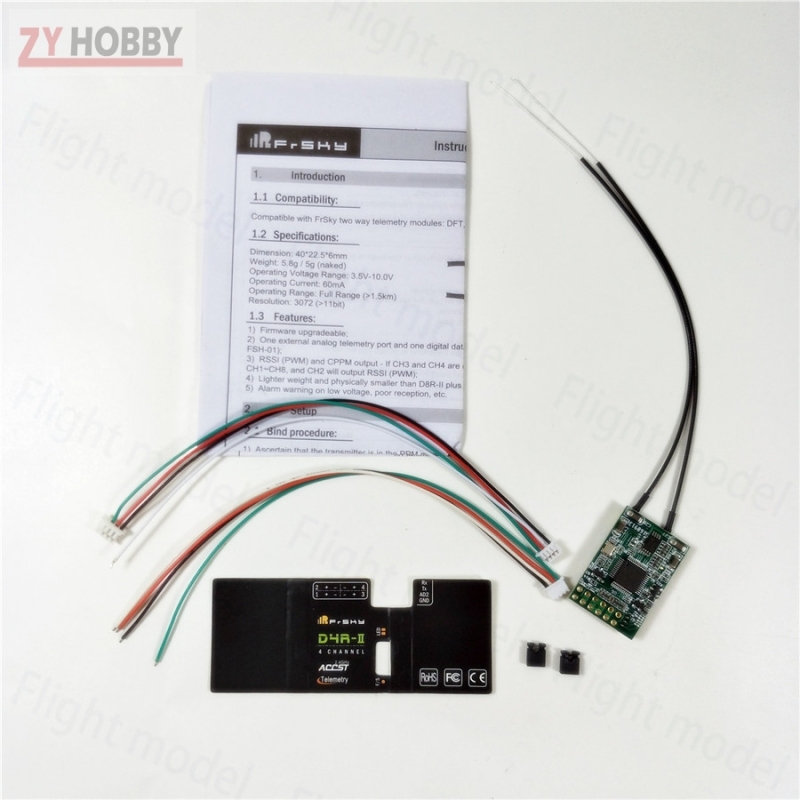 FrSky D4R-II 4 Channel 2-way Telemetry Receiver For RC Plane