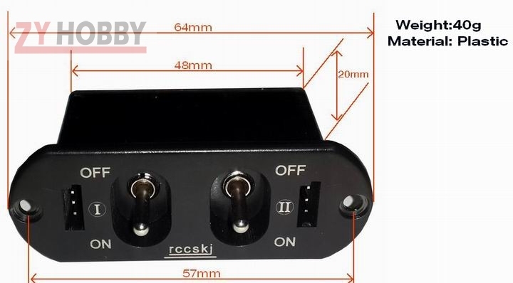 Rccskj 15A Heavy Current Dual Switch