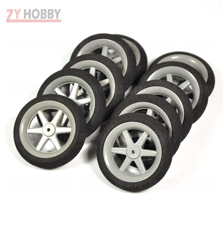 1 Pair of Light Foam Tail Sponge Wheels 30mm 35mm 40mm 45mm 50mm For RC Remote Control Airplane Model Replacement Parts