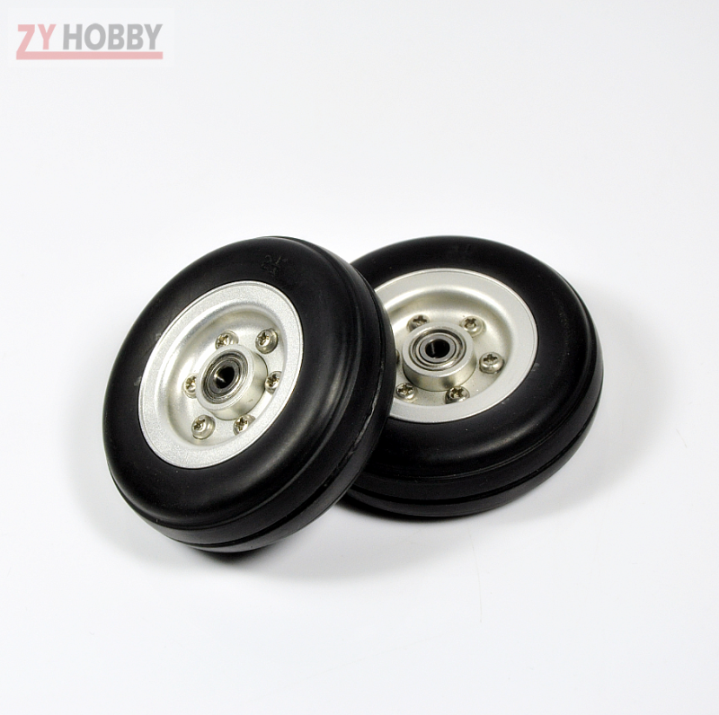 1pcs GeminiModel  2/ 2.5/ 3/ 3.5/ 4inch Rubber Tires Wheel with Aluminum Alloy Hub