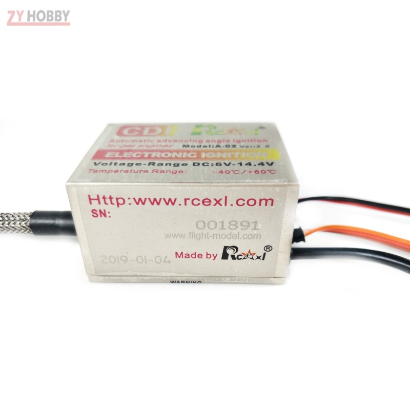 RCEXL Single Ignition CDI with 90 Degree Cap for NGK BPMR6F 14mm