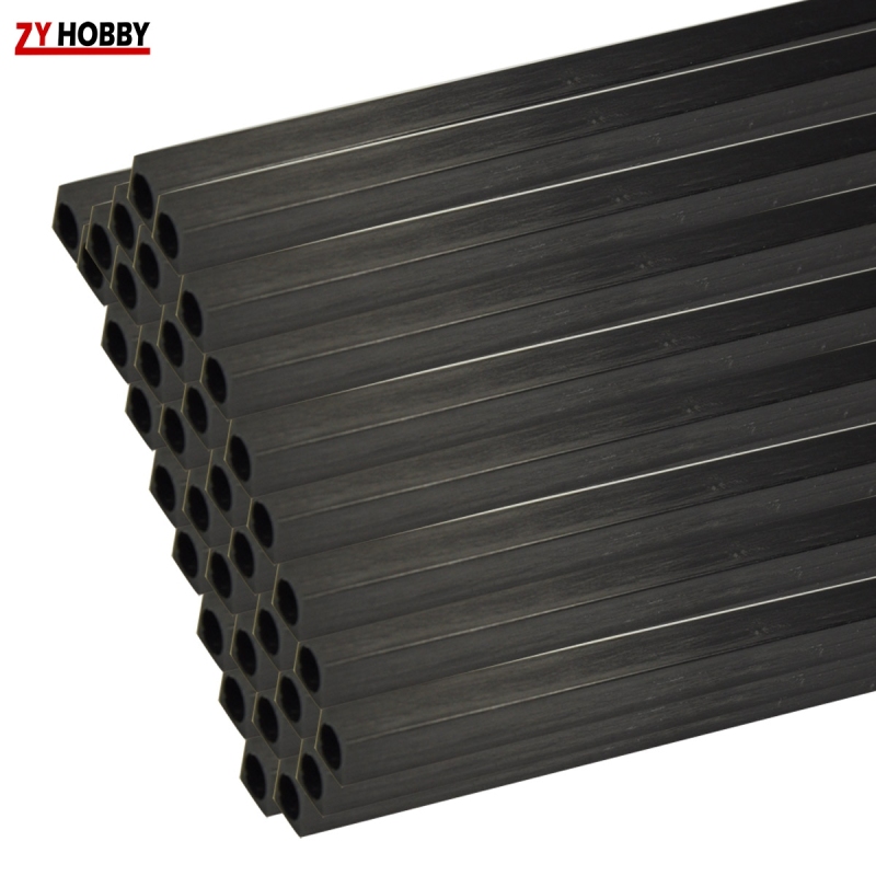 2pcs Square Carbon Fiber Tube 4x4mm  - Length 1000mm