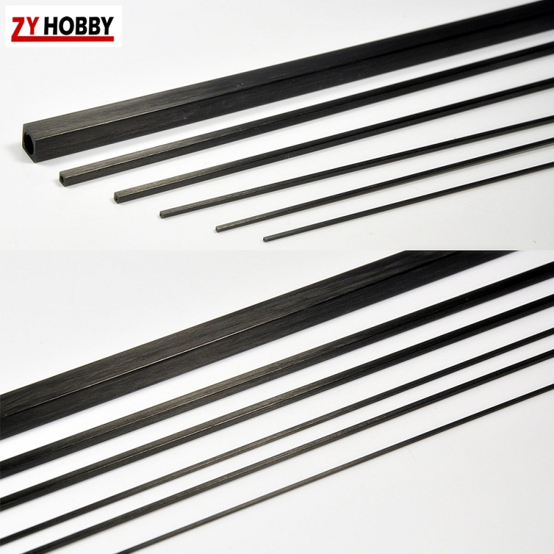 2pcs Square Carbon Fiber Tube 4x4mm  - Length 1000mm