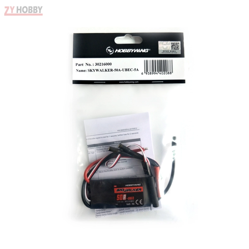 Hobbywing SkyWalker-50A 2-4S UBEC Electric Speed Control ESC 440/450 Helicopter