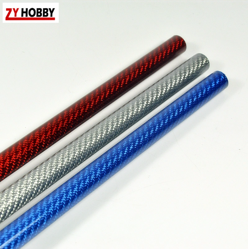 2pcs Colored Carbon Fiber Tube 3K Glossy Surface -1000mm