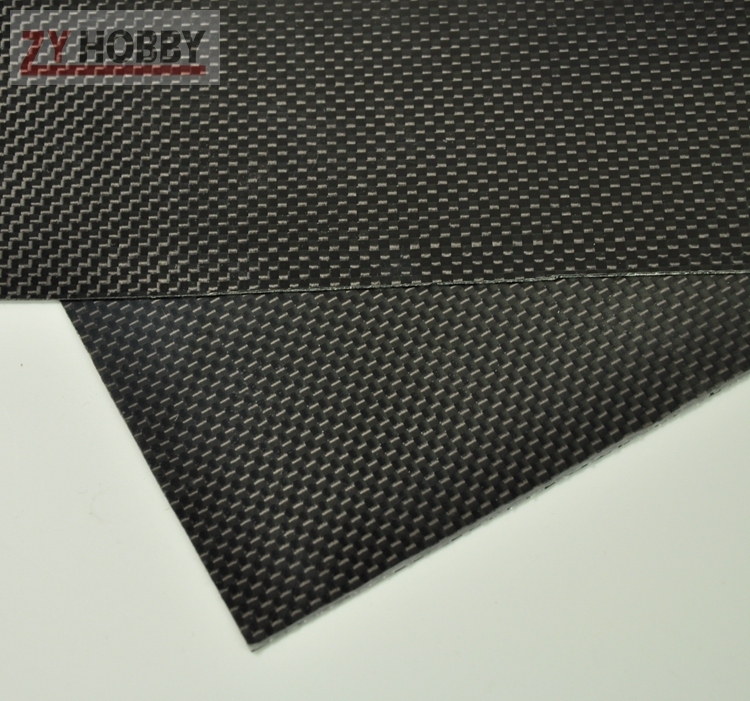 Carbon Fiber Plate/Panel/Sheet 3K Plain Weave Glossy 0.3mm Thickness for RC Model Airplane