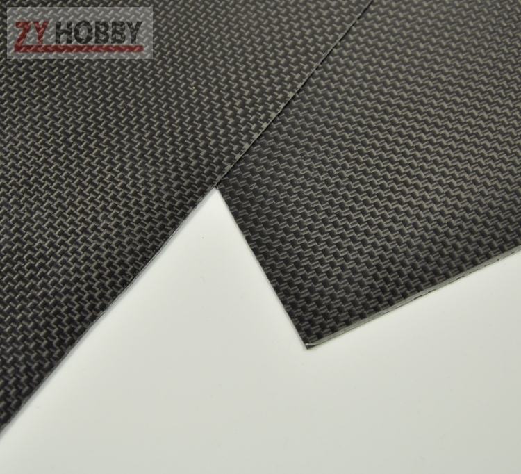 Carbon Fiber Plate/Panel/Sheet 3K Plain Weave Glossy 0.3mm Thickness for RC Model Airplane