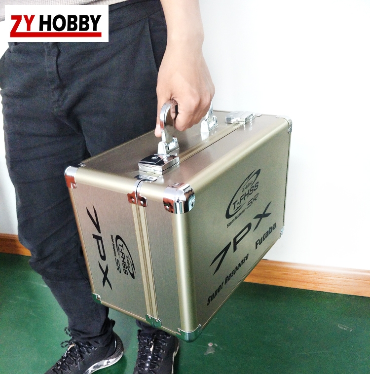 Portable Carry Aluminum Remote Control Case for Futaba 7PX Anti