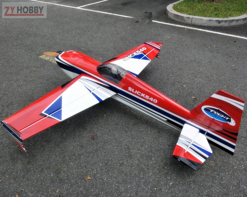 Slick 78inch 35-50cc Gasoline 7Channels ARF Balsa Wood Fixed Wing RC Airplane Red/ Gray