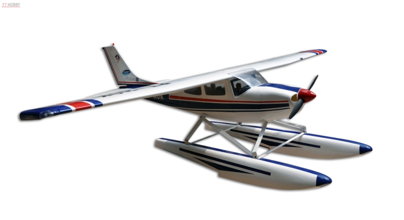 60 Class Balsa Wood Amphibious Cessna-182 ARF Seaplane