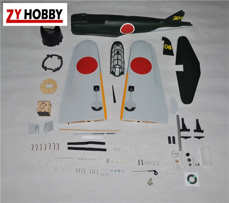 Zero Fighter 53.5inch/1360mm 46E Scale RC Electric Plane Fiberglass ...