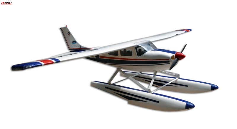 Amphibious Cessna-182 67.3inch/1720mm 60 Class Aircraft w/ Sea Float