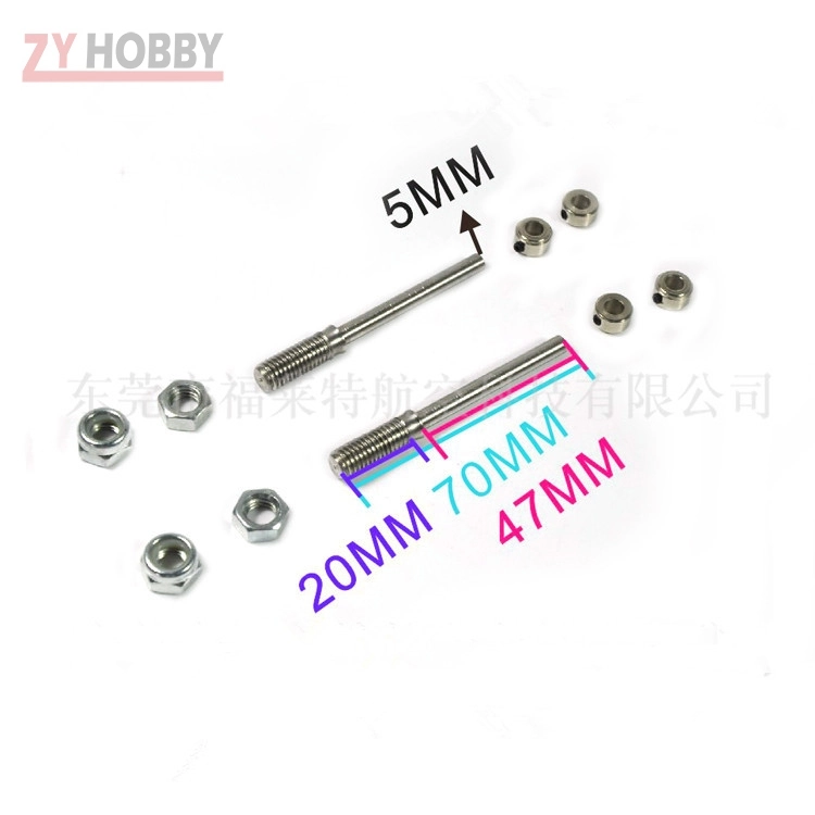 1 Set Φ3/Φ4/Φ5mm Wheel Axles Shaft Adapter Nut Screw Airplane Wheel Accessories Tapping Hexagonal