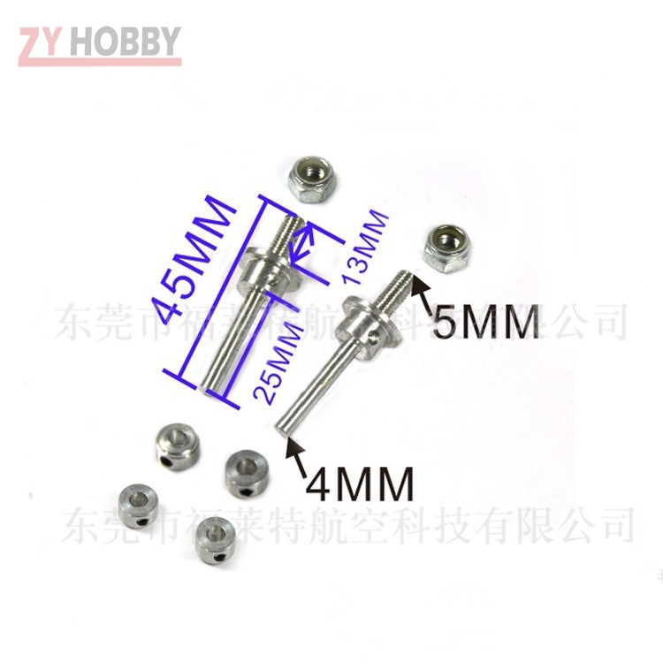 1 Set Φ3/Φ4/Φ5mm Wheel Axles Shaft Adapter Nut Screw Airplane Wheel Accessories Tapping Hexagonal