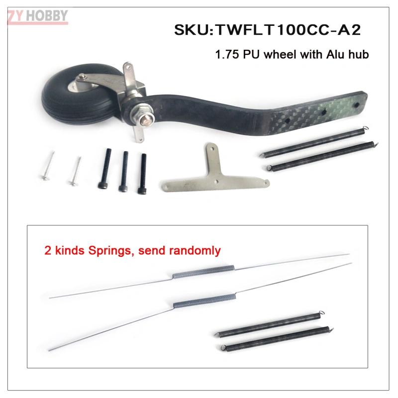 Carbon Fiber Tail Wheel for Landing Gear Use in 20CC ~100CC  Plane