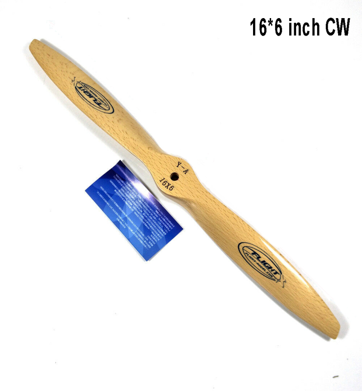 16 x 6 inch  Flight Model Gas Powered Beech wood Propeller  - US Stock