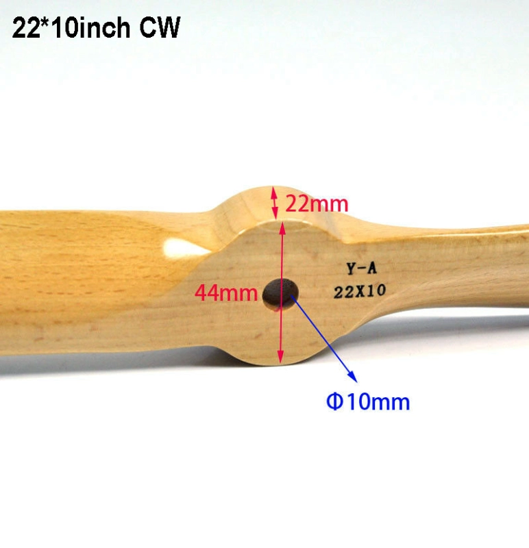 22 x 10 inch  Flight Model Gas Powered Beech wood Propeller  - US Stock