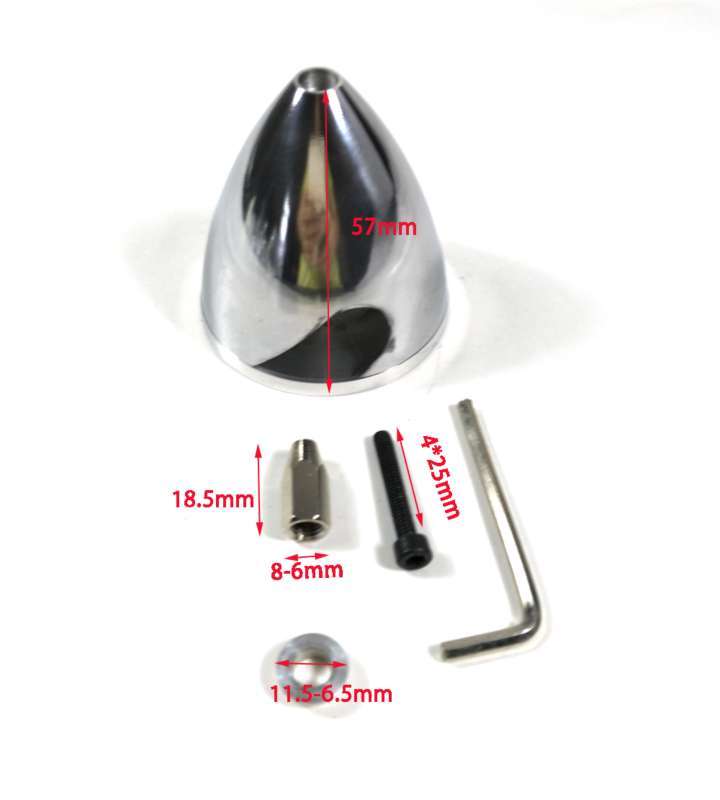57mm/2.25inch Aluminum Spinner Special Drilled For 3 Blade Propeller  - US Stock