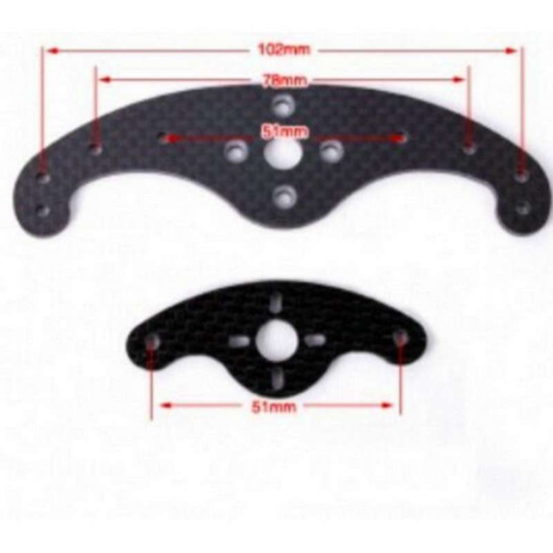 Carbon Fiber Vertical Rudder Tray Set for 20-50CC Airplane  - US Stock
