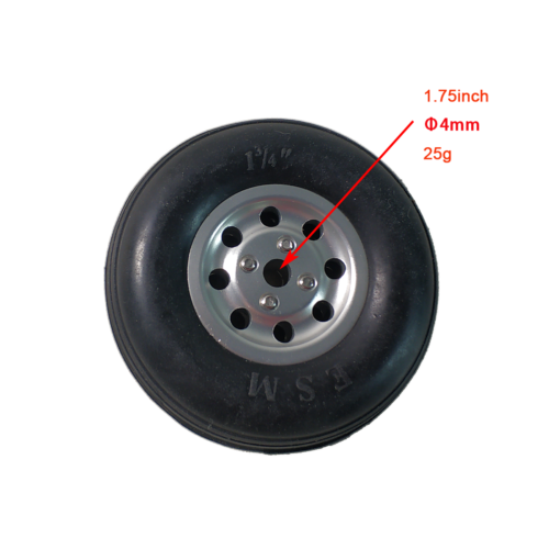 1Pair Durable Rubber Wheels for RC Plane - Size 1.7~4.5inch to Pick