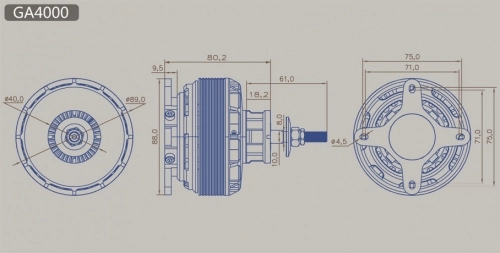 GA4000 Giant Airplane Series, for E-conversion of gasoline airplane